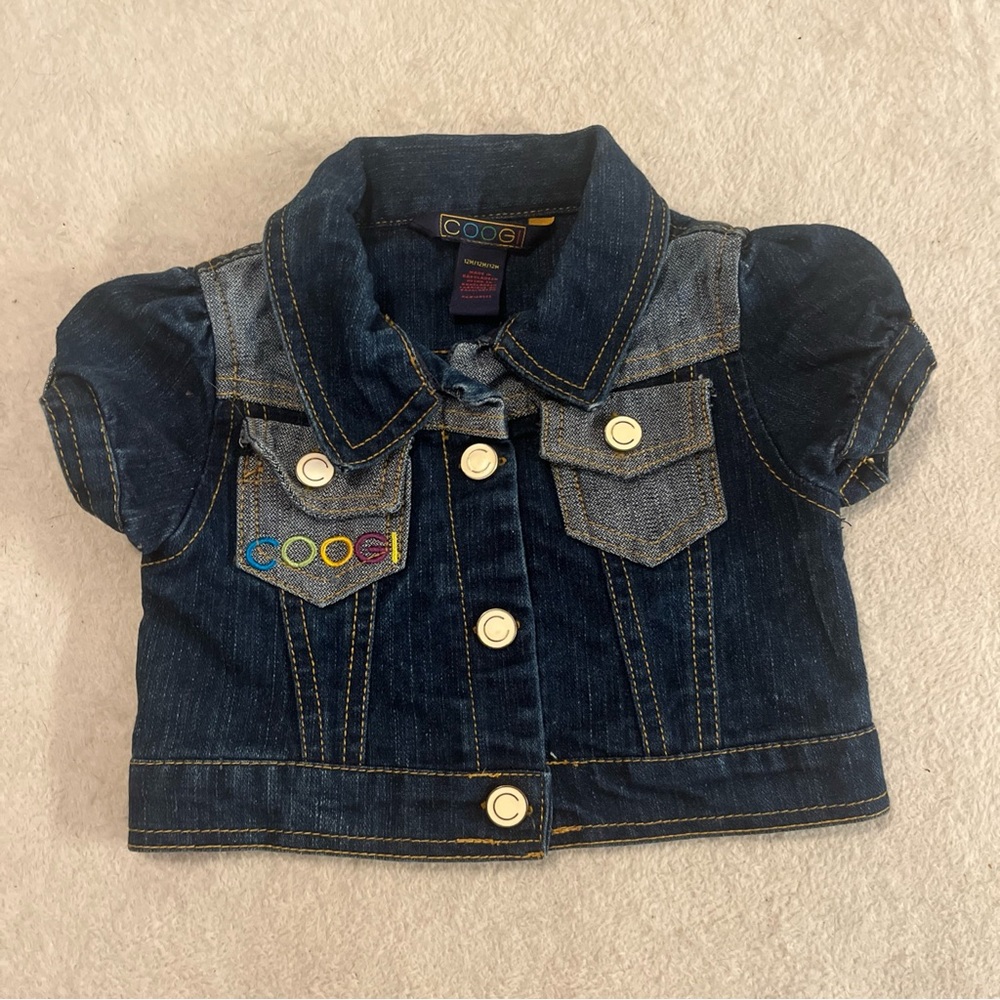 COOGI Kids Jean Jacket - Dark Blue with Multicolor Logo